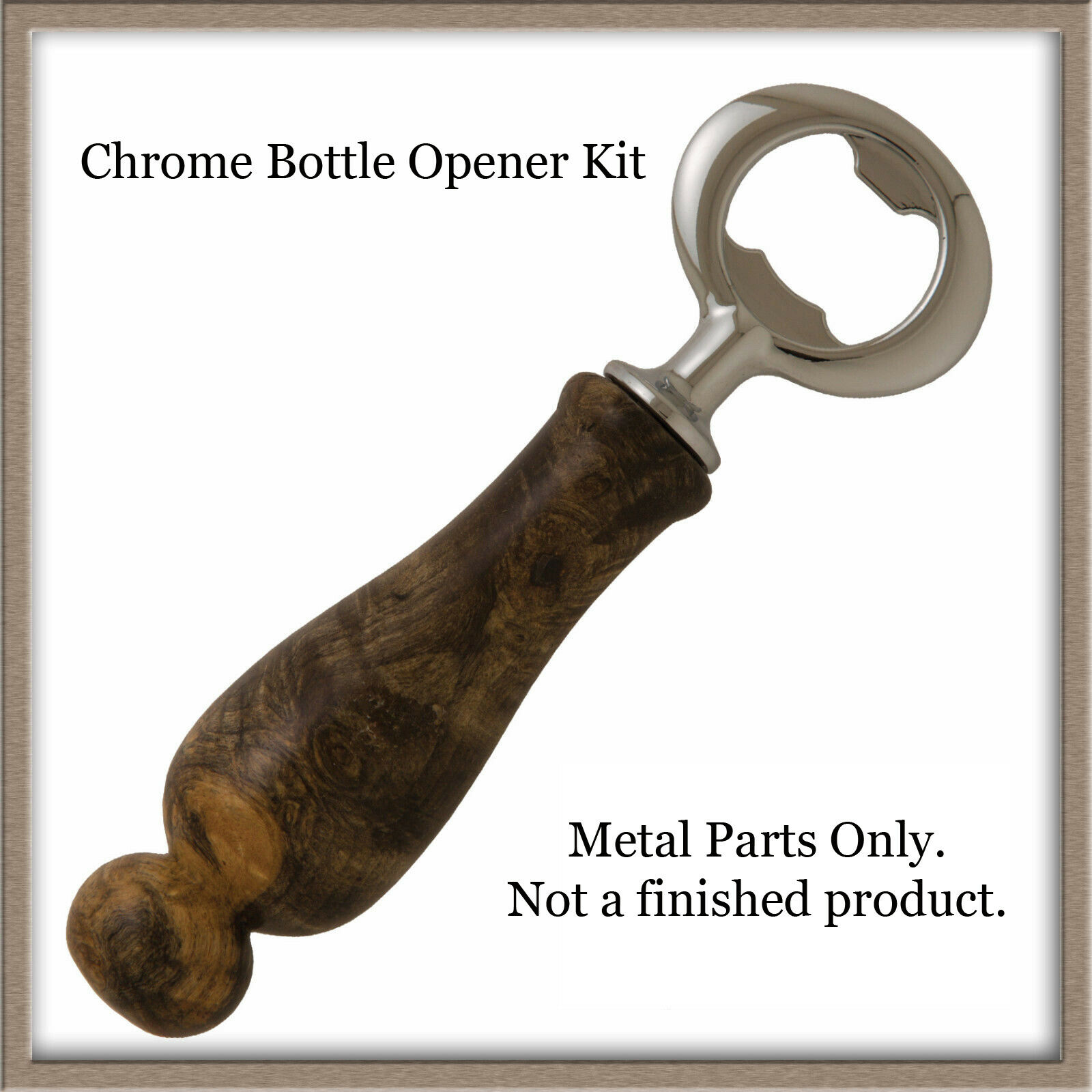 Bottle Opener Kit Heavy Duty Chrome Gunmetal Woodturning Lathe Fast Shipping