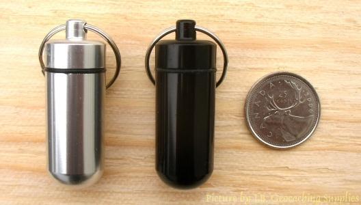Five (5) Metal Bison Tube Geocache Containers (black Or Shiny, With O-ring