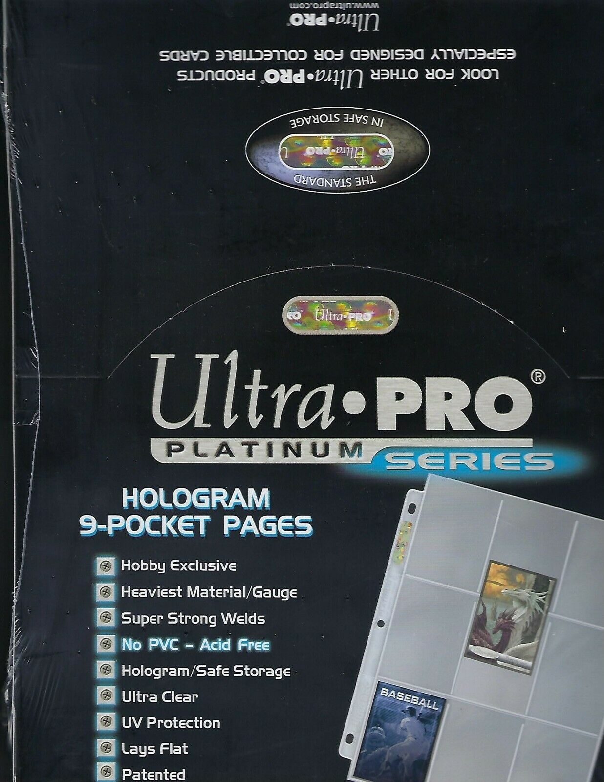 10 Ultra Pro Platinum 9 Pocket Pages