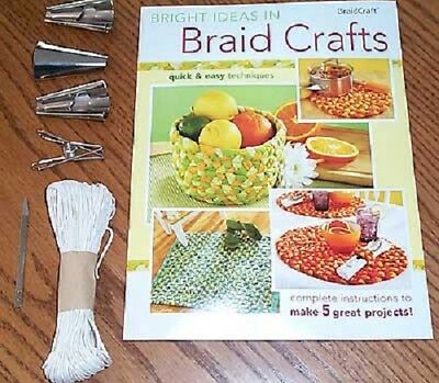 Braidcraft Rug Braiding Starter Kit: Cones Clamp Lacing Needle Braid Craft Kit