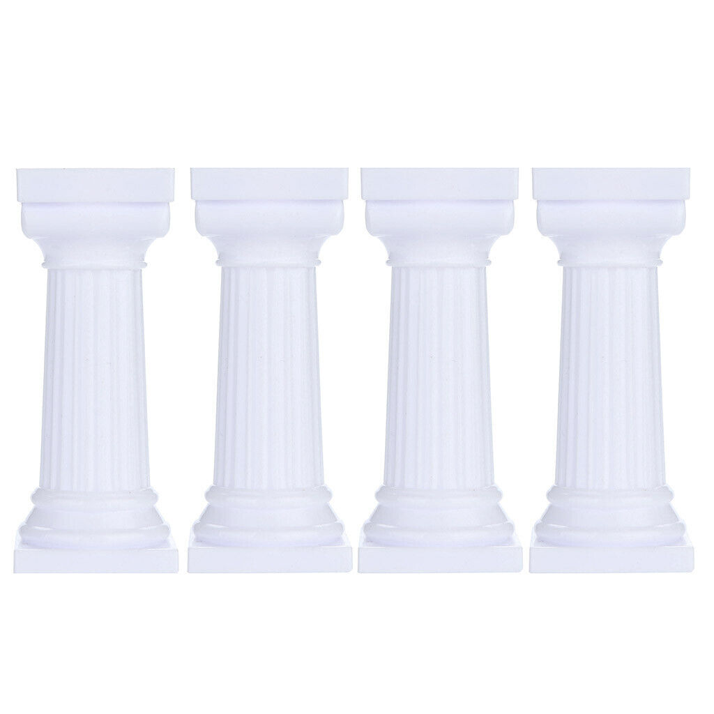 4pcs Multi-layered Cake Roman Column Support Stand Decor Pillars Wedding Cake Us
